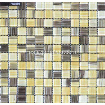 Hojas de azulejos de mosaico de piedra de vidrio de color mixto